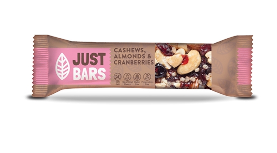 Picture of JUST BARS ALMONDS & CRAN 40G